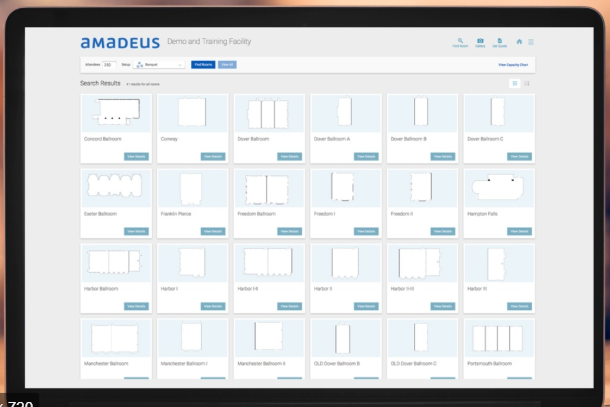 screenshot of Amadeus Sales & Event Management